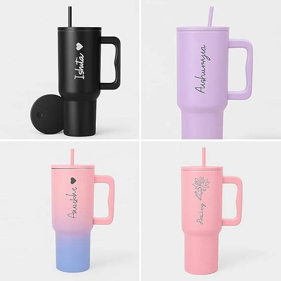 Tumbler with lid and Straw 1200ML Cup Stainless Steel